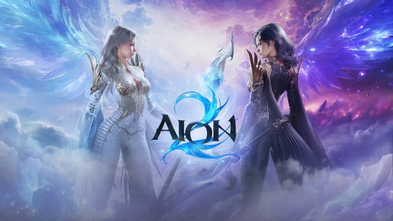 Official wallpaper of two armoured Daeva characters, representing class choice
